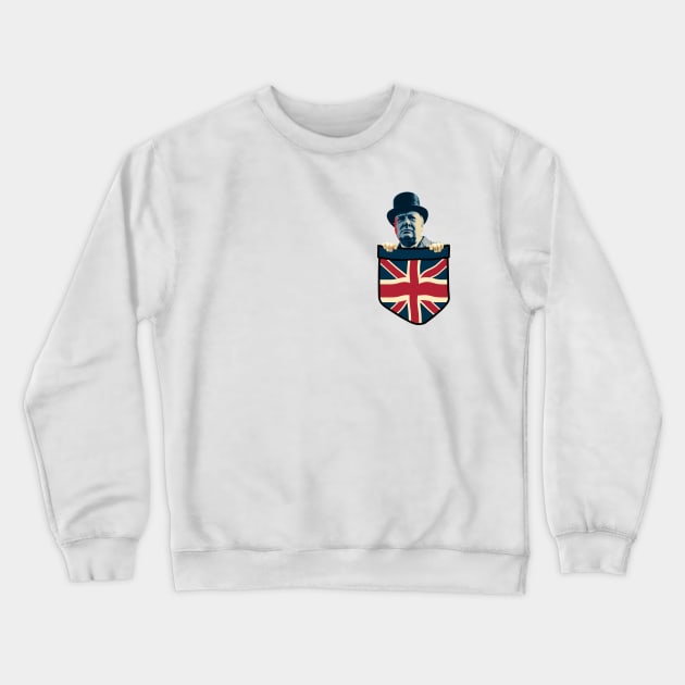 winston churchill Chest Pocket Crewneck Sweatshirt by Nerd_art